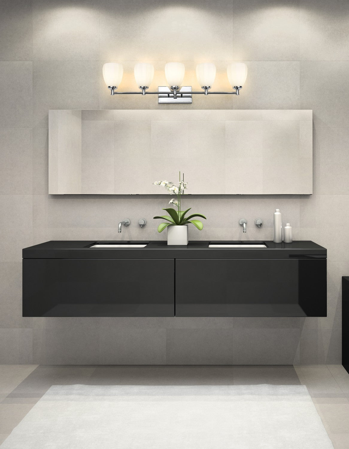 Luminaire de vanité Oren Chrome, 38" – vue 7