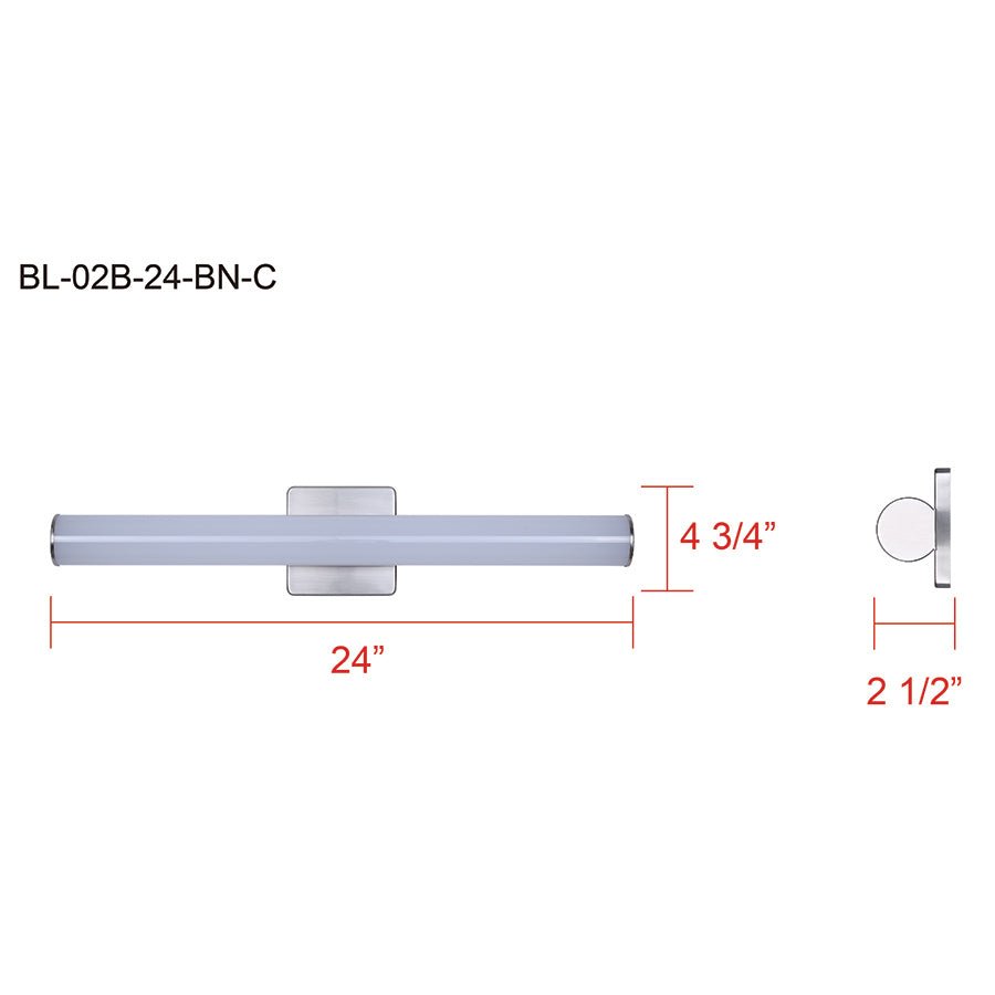 Luminaire de vanité Osten - Nickel brossé 30" by Canarm | Luminaires & cie