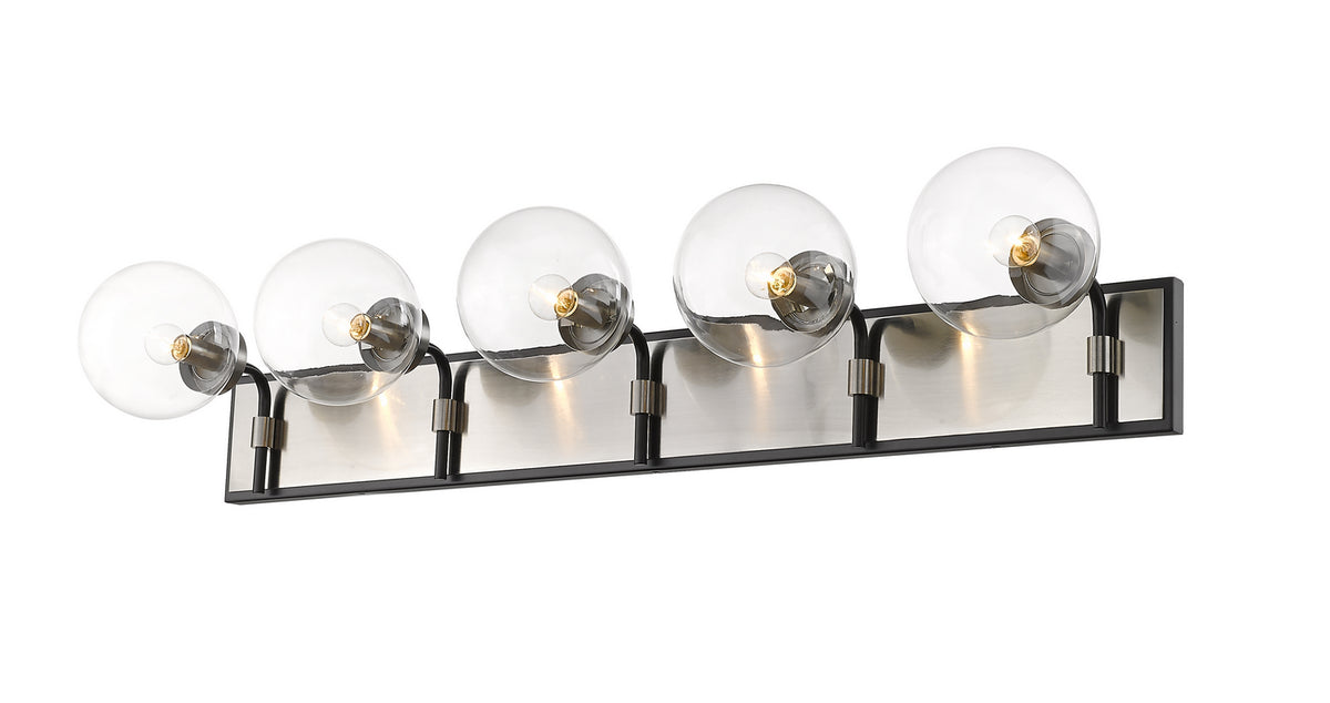 Luminaire de vanité Parsons Noir mat + Nickel brossé, 42 1/4" – Z-Lite