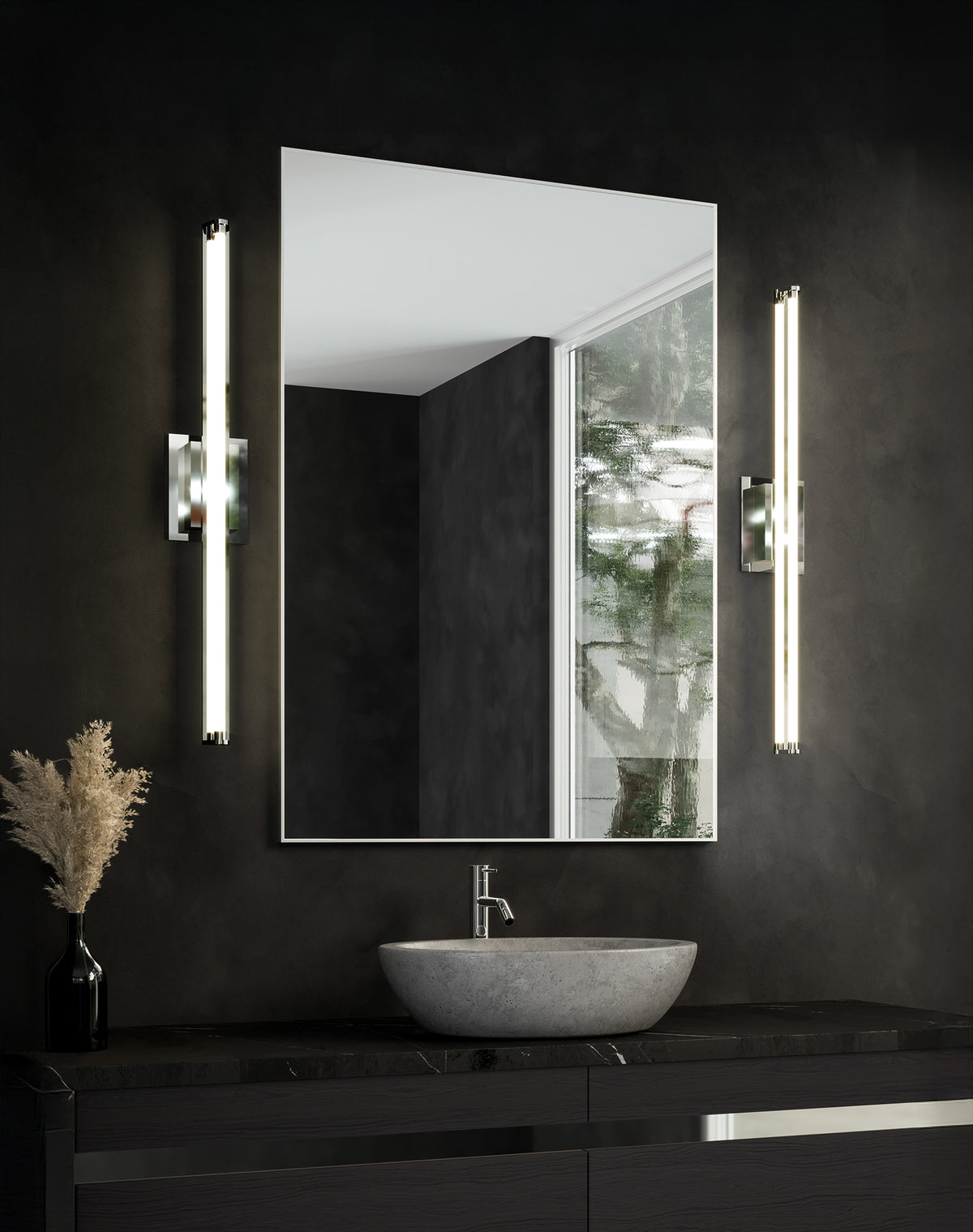 Barre d'éclairage de salle de bain Plymouth Chrome, 24 1/8" – vue 3
