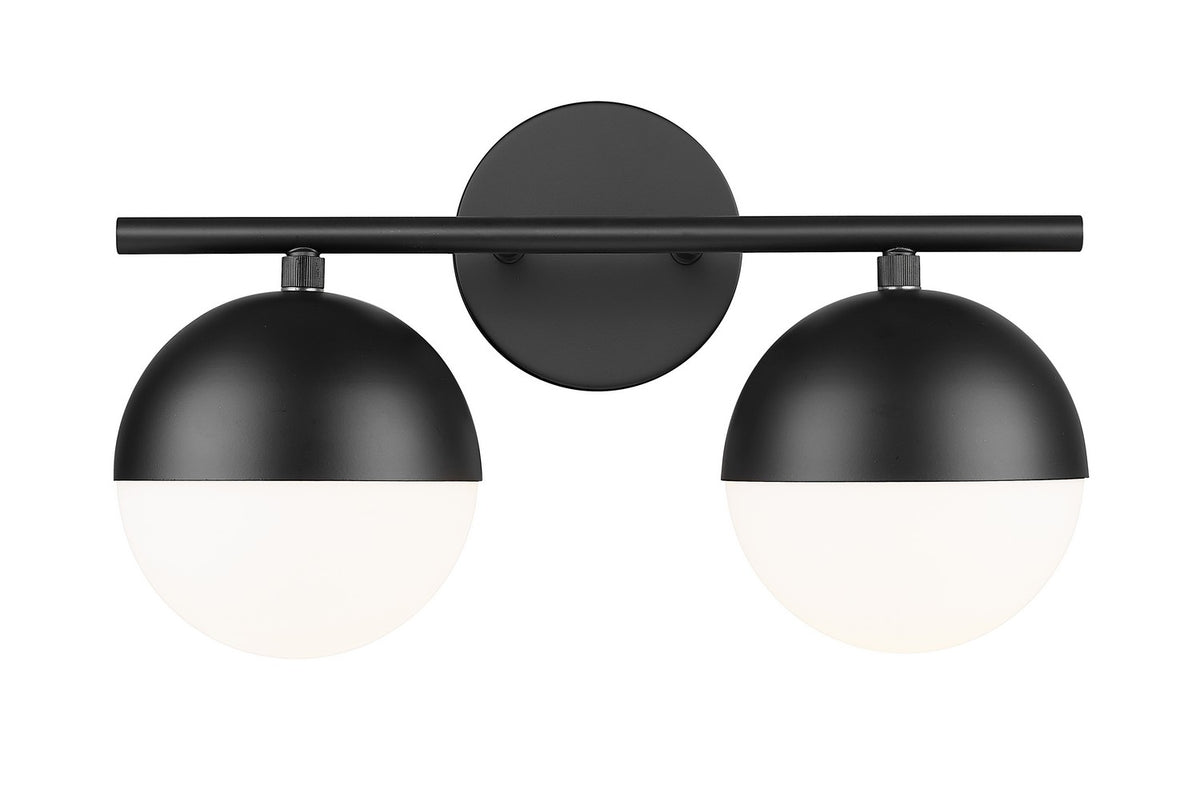 Luminaire de vanité Realm Sphere Noir mat, 16" – Z-Lite