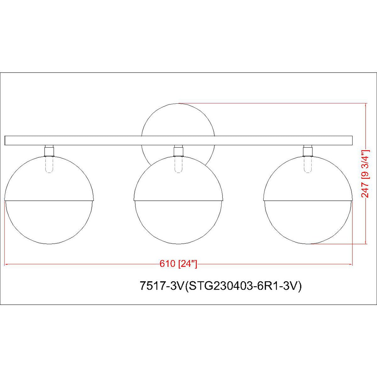 Luminaire de vanité Realm Sphere
