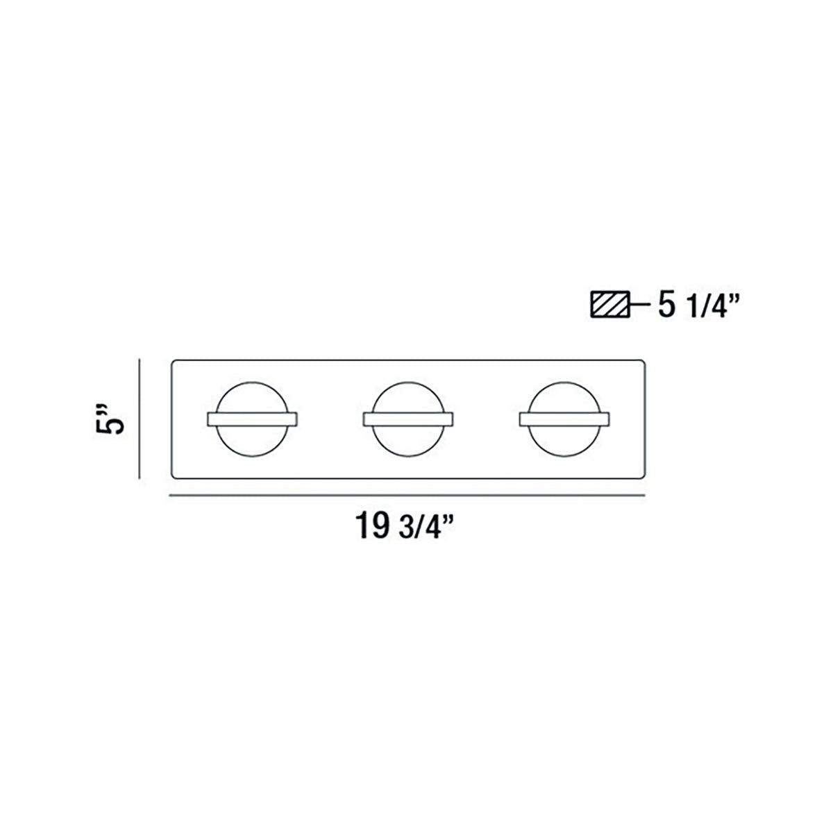 Luminaire de vanité Ryder Chrome, 19 3/4" – vue 3
