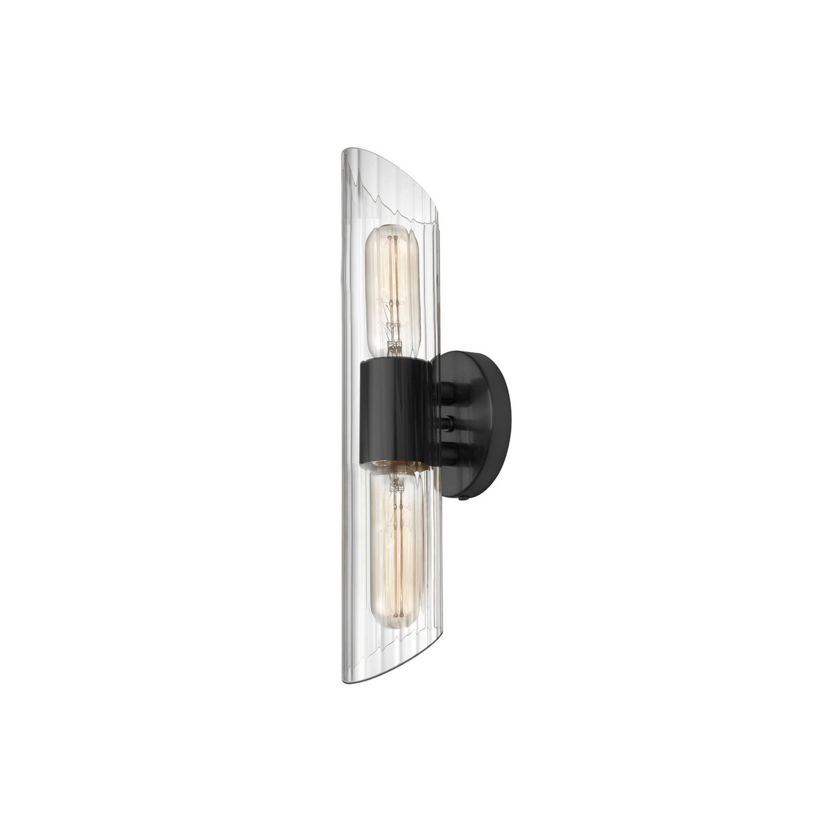 Barre d'éclairage de salle de bain Samantha 16", Transparent / Noir mat – Dainolite