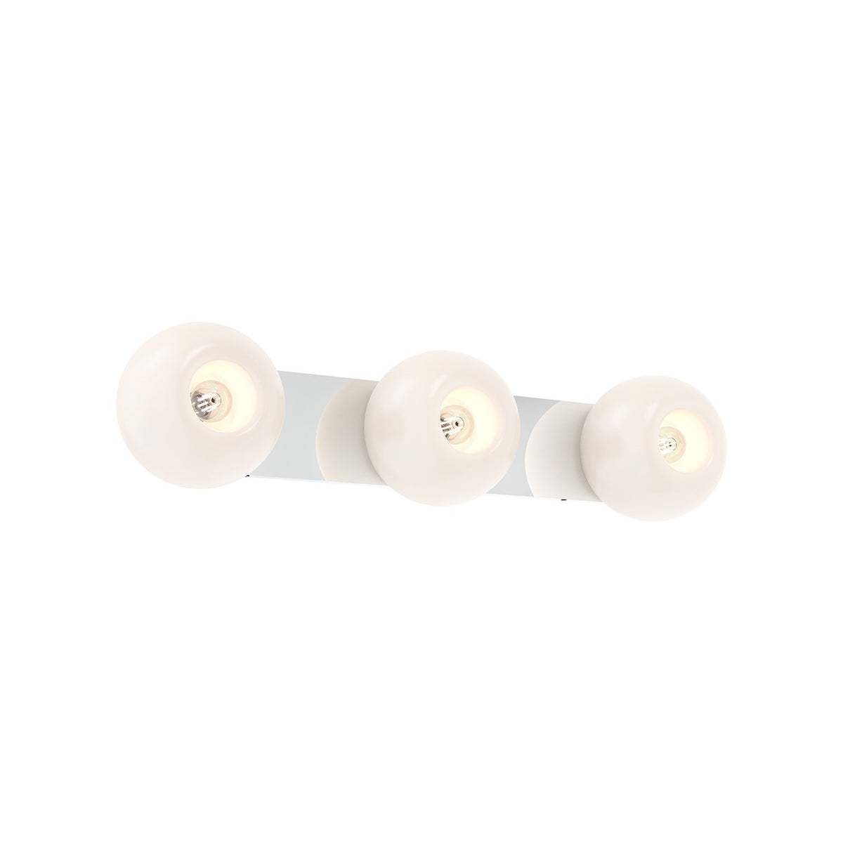 Luminaire de vanité Samar Chrome / Opale – vue 2