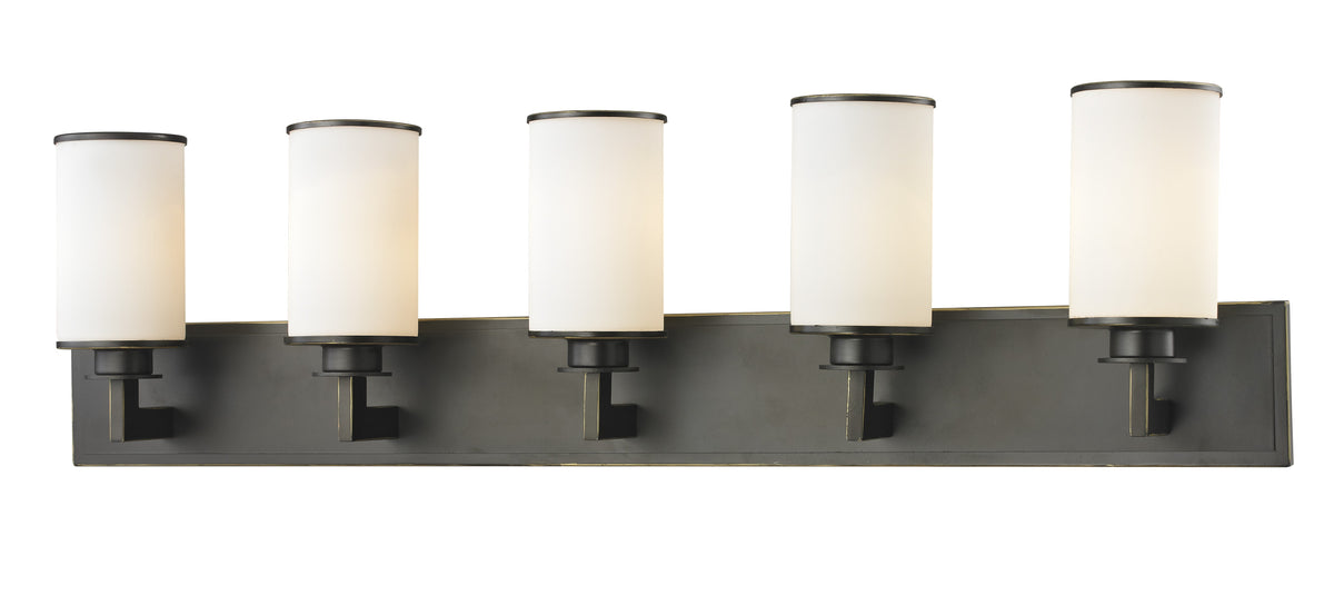 Luminaire de vanité Savannah Bronze vieilli, Opale mate, 38 5/8" – Z-Lite