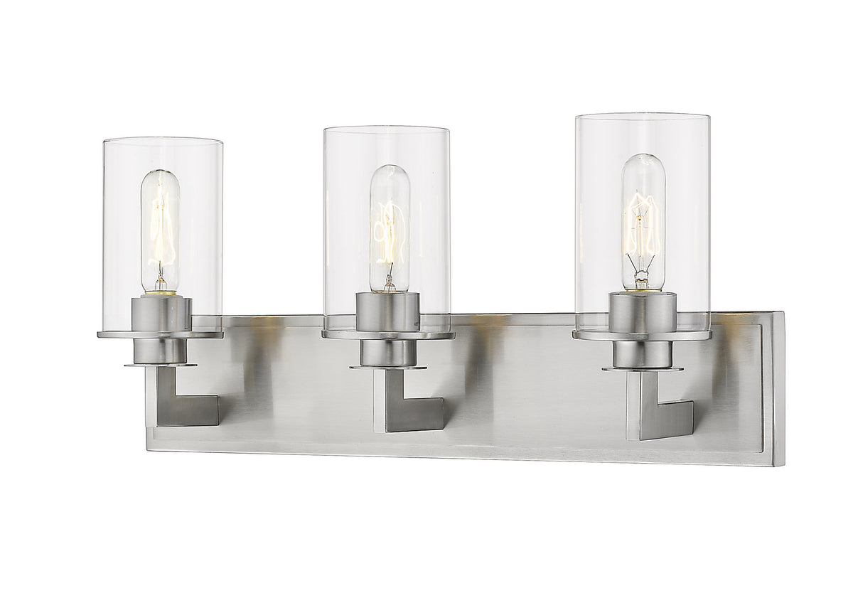 Luminaire de vanité Savannah Nickel brossé, Transparent, 23" – Z-Lite