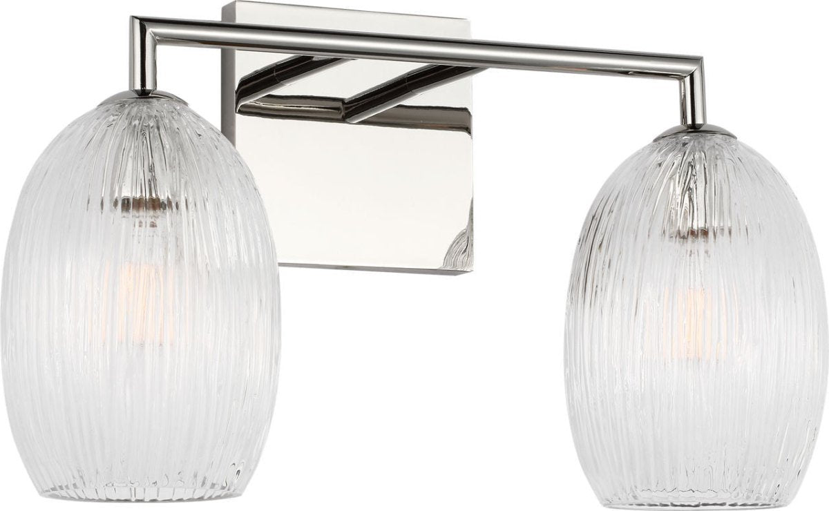Luminaire de vanité Serafina - Nickel poli 16" by Visual Comfort Studio | Luminaires & cie