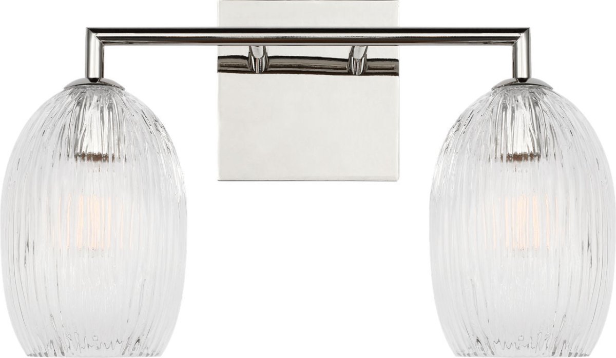 Luminaire de vanité Serafina - Nickel poli 27" by Visual Comfort Studio | Luminaires & cie