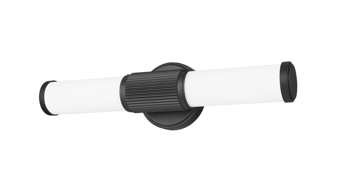 Barre d'éclairage de salle de bain Solange Noir mat, 18 1/2" – vue 4