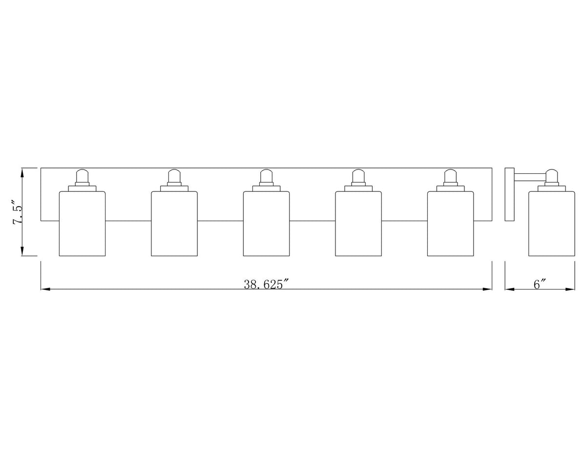 Luminaire de vanité Soledad Or brossé, 38 3/4" – vue 6