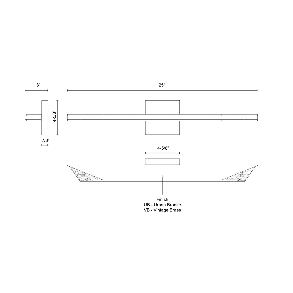 Barre d'éclairage de salle de bain Tachi Bronze urbain – vue 4