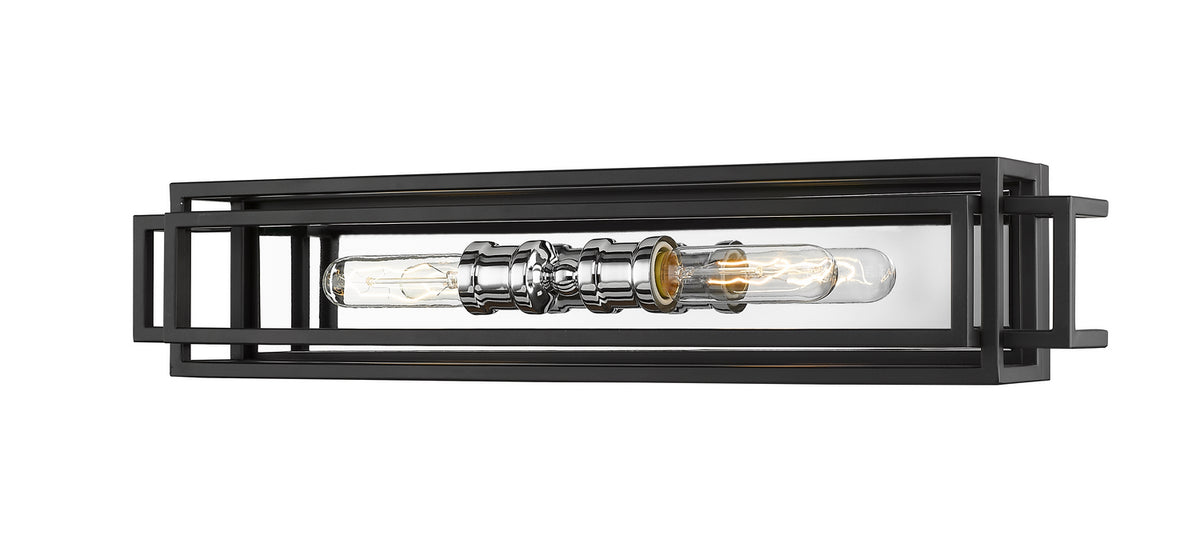 Luminaire de vanité Titania Noir + Chrome, nombre ampoules 2 – Z-Lite