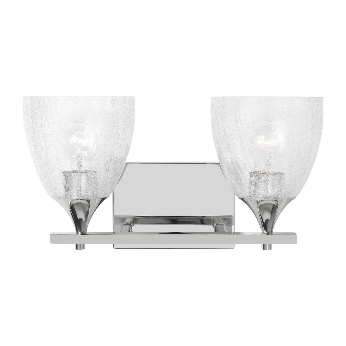 Luminaire de vanité Toffino - Chrome Verre craquelé transparent 16" by Visual Comfort Studio | Luminaires & cie