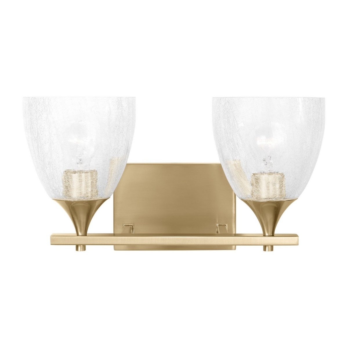 Luminaire de vanité Toffino - Laiton satiné Verre craquelé transparent 16" by Visual Comfort Studio | Luminaires & cie