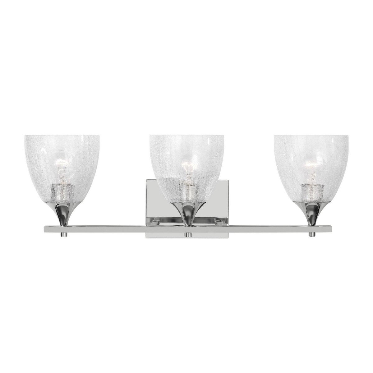 Luminaire de vanité Toffino - Chrome Verre craquelé transparent 26" by Visual Comfort Studio | Luminaires & cie