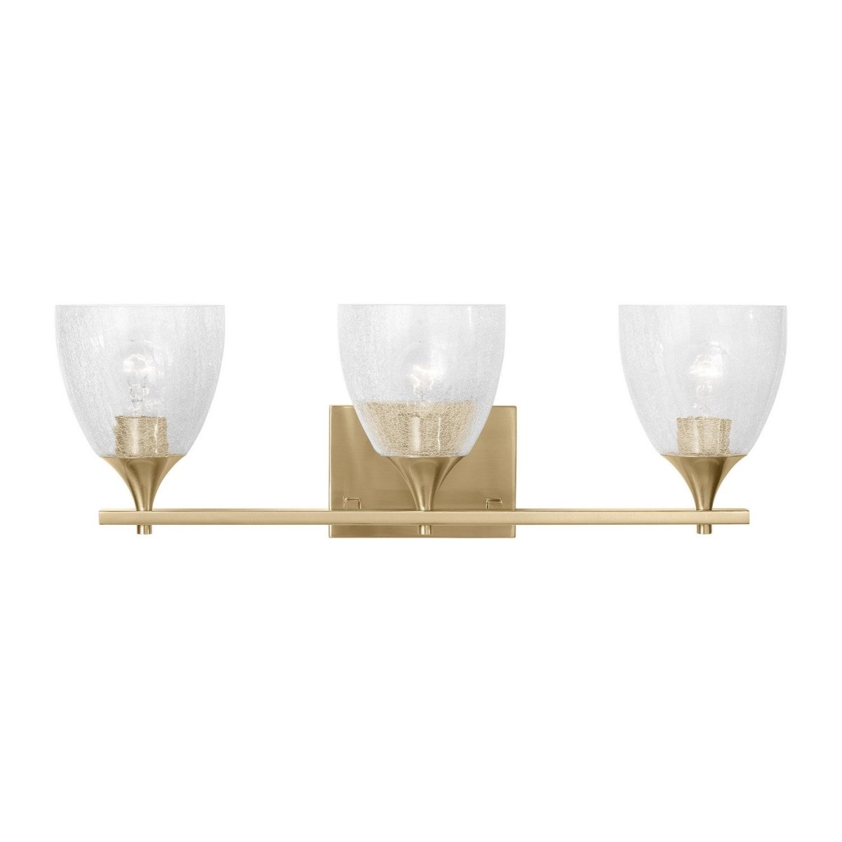 Luminaire de vanité Toffino - Laiton satiné Verre craquelé transparent 26" by Visual Comfort Studio | Luminaires & cie