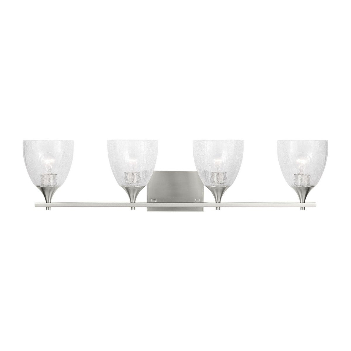 Luminaire de vanité Toffino - Nickel brossé Verre craquelé transparent 36" by Visual Comfort Studio | Luminaires & cie