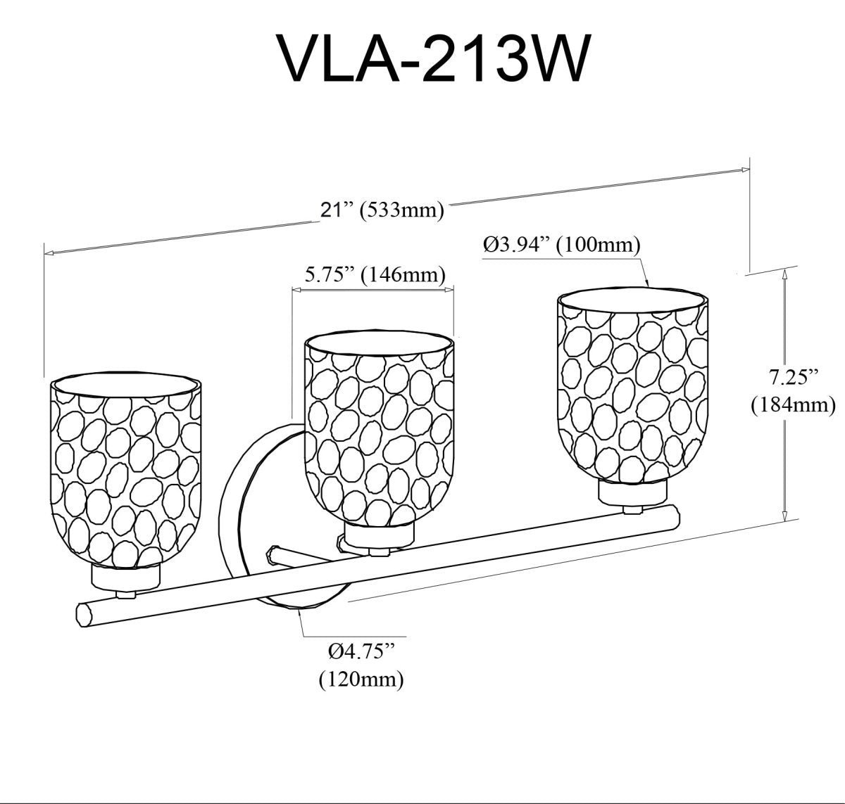 Luminaire de vanité Vallora - Laiton vieilli by Dainolite | Luminaires & cie