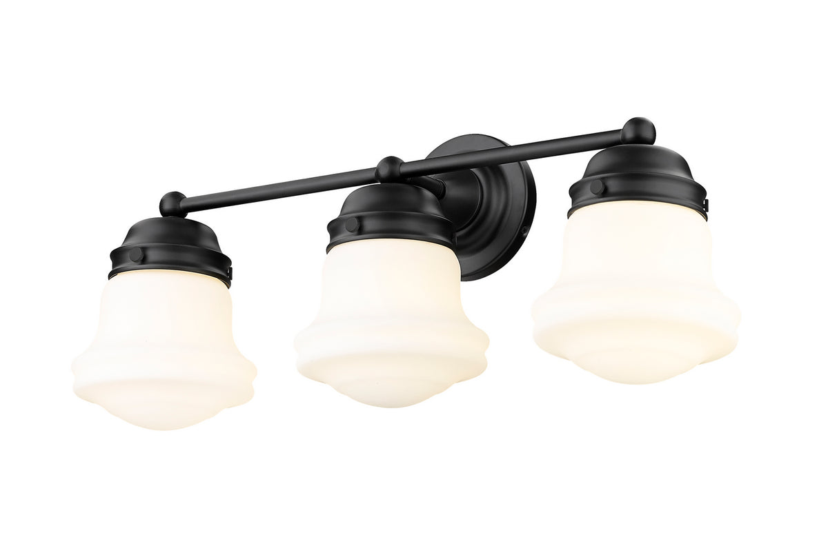 Luminaire de vanité Vaughn Noir mat, Opale mate, 22 1/2" – Z-Lite