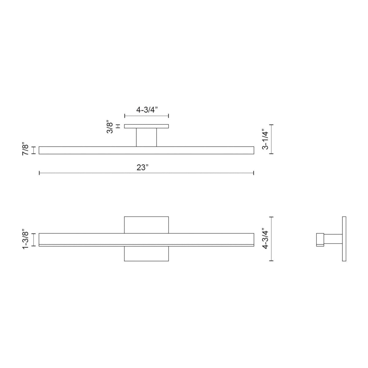 Luminaire de vanité Vega - Or brossé 23" 3000°K by Kuzco Lighting | Luminaires & cie