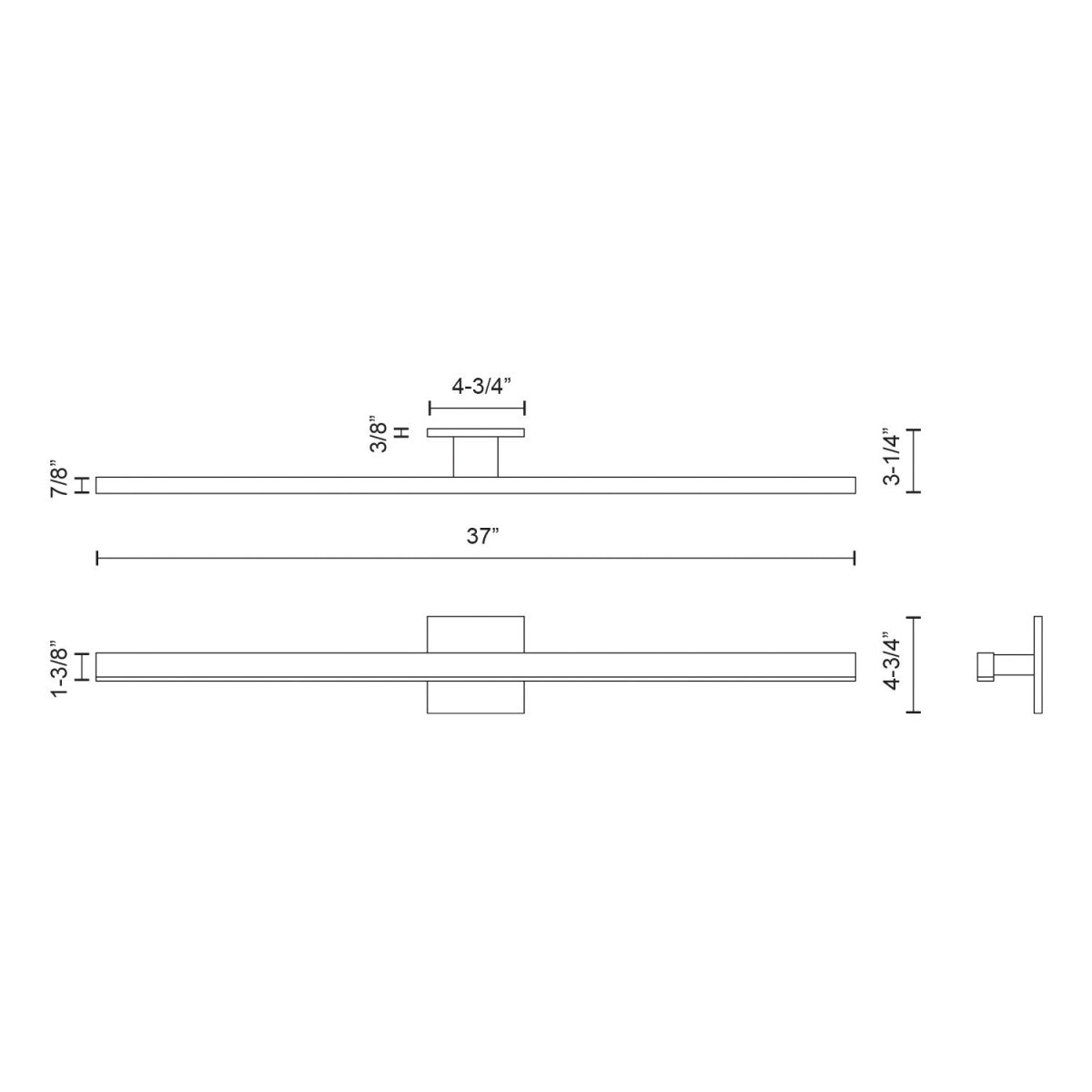 Luminaire de vanité Vega - Or brossé 37" 3000°K by Kuzco Lighting | Luminaires & cie