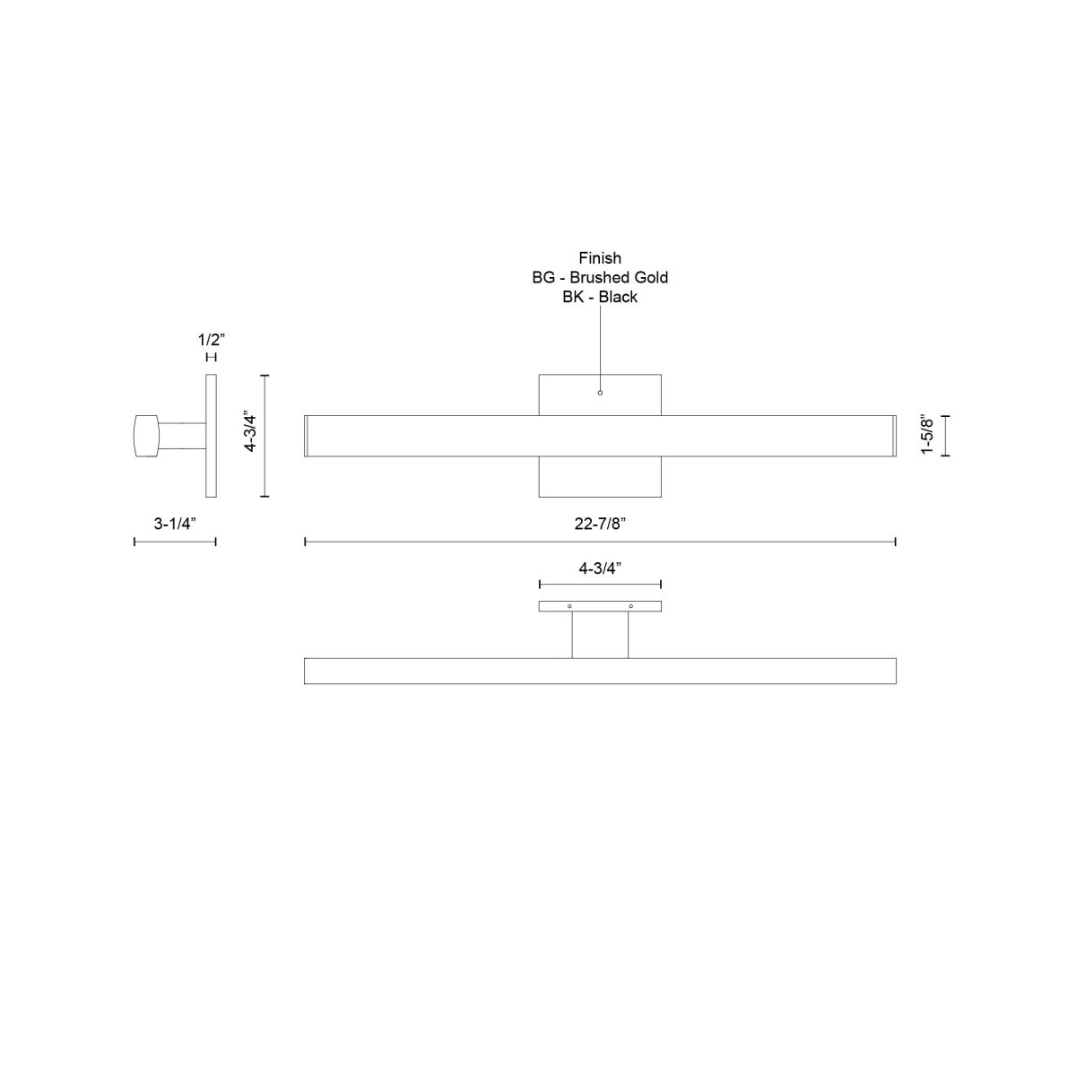 Luminaire de vanité Vera - Or brossé 22 7/8" by Kuzco Lighting | Luminaires & cie