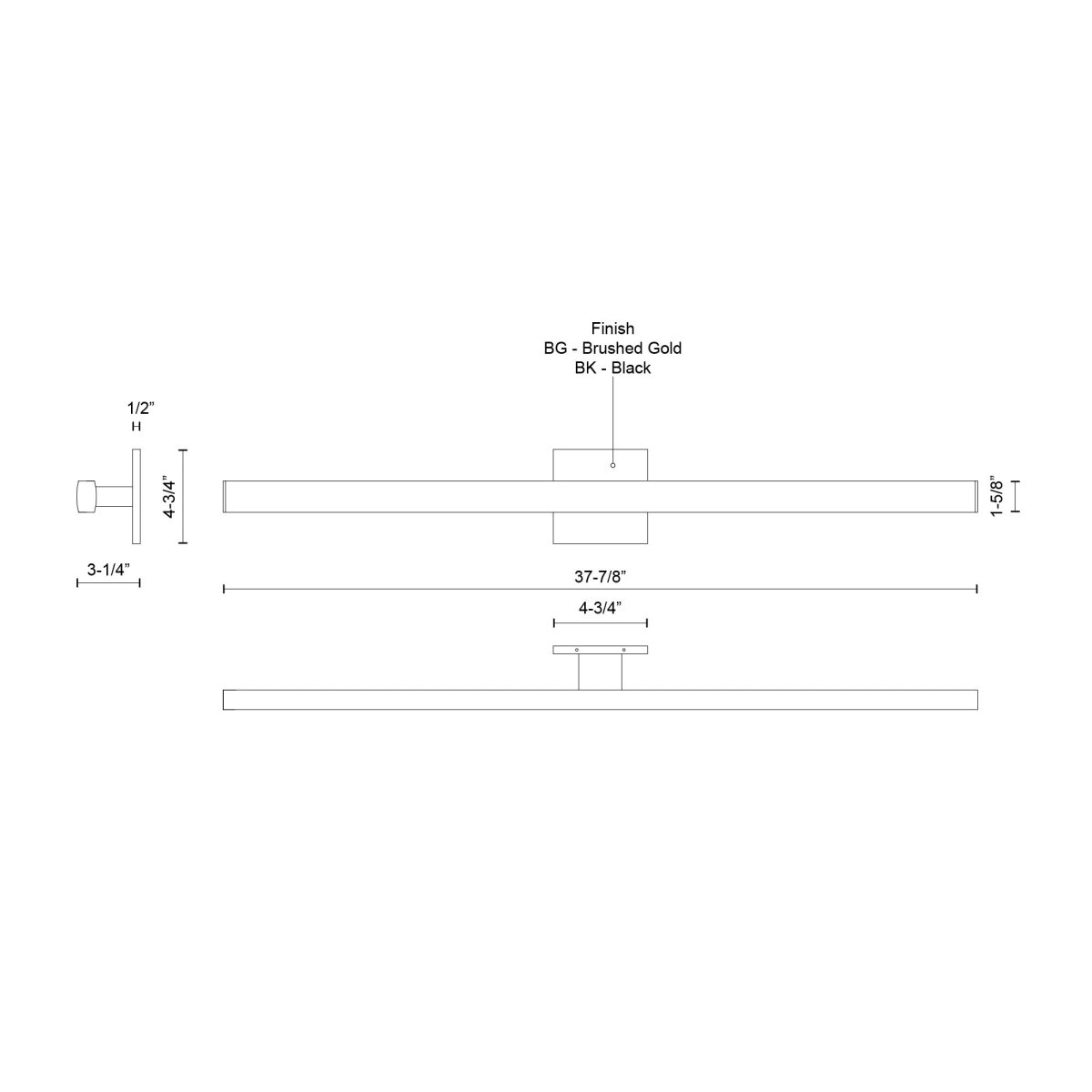 Luminaire de vanité Vera - Or brossé 37 7/8" by Kuzco Lighting | Luminaires & cie