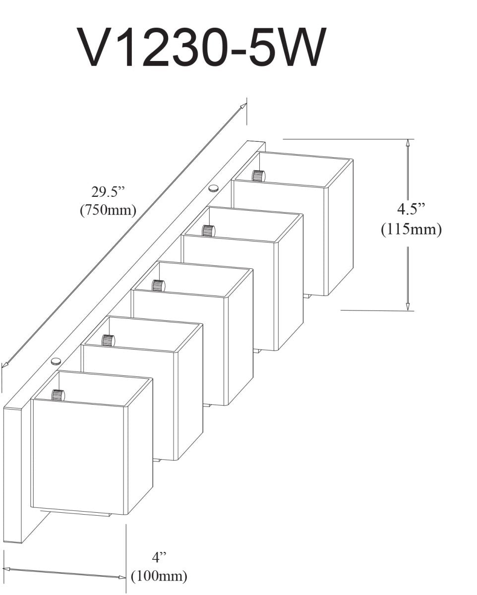 Luminaire de vanité Verona - Chrome poli 29 1/2" by Dainolite | Luminaires & cie