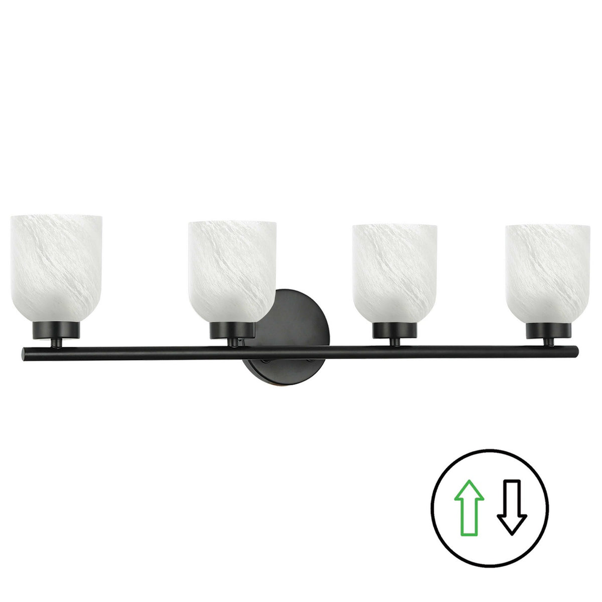 Luminaire de vanité Vonda 29", Noir mat – Dainolite