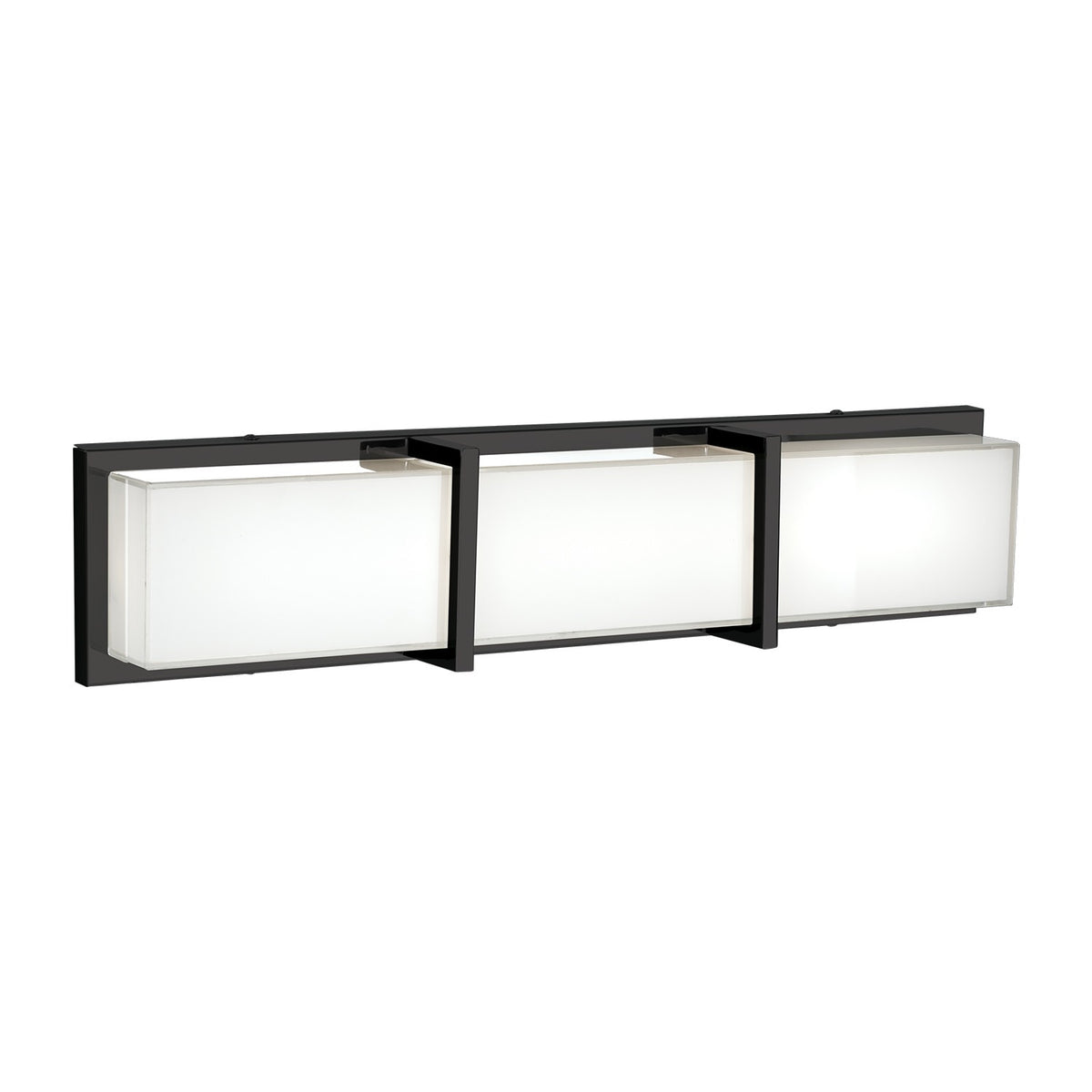 Barre d'éclairage de salle de bain Watford Noir, 25 1/4" – Kuzco Lighting