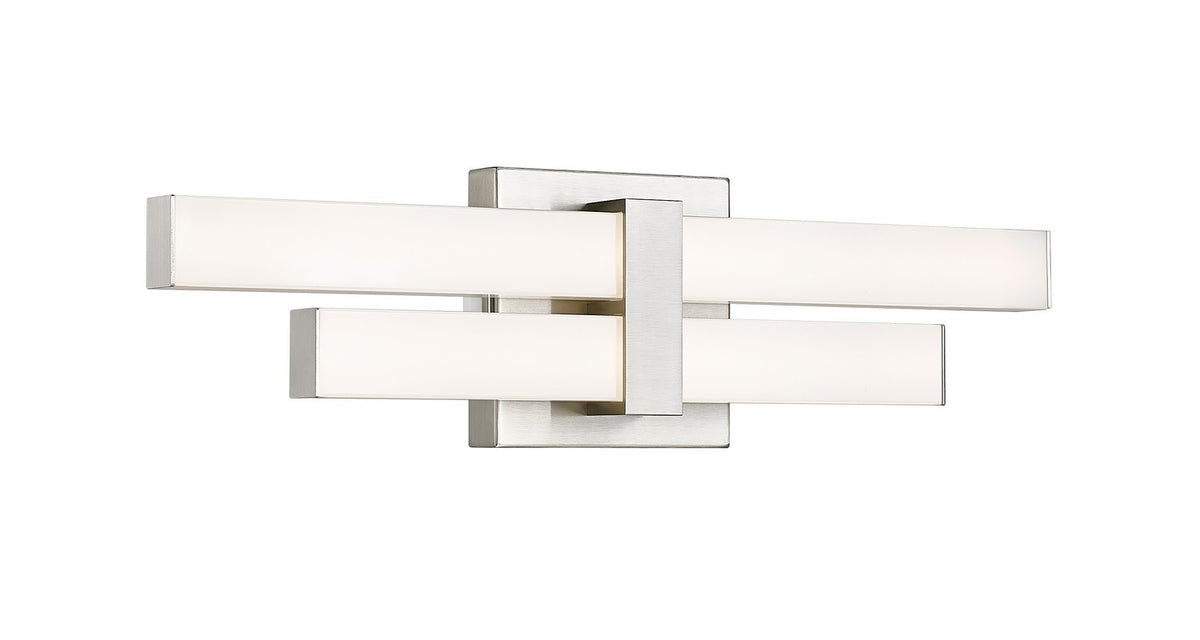 Barre d'éclairage de salle de bain Zane Nickel brossé, 18" – Z-Lite