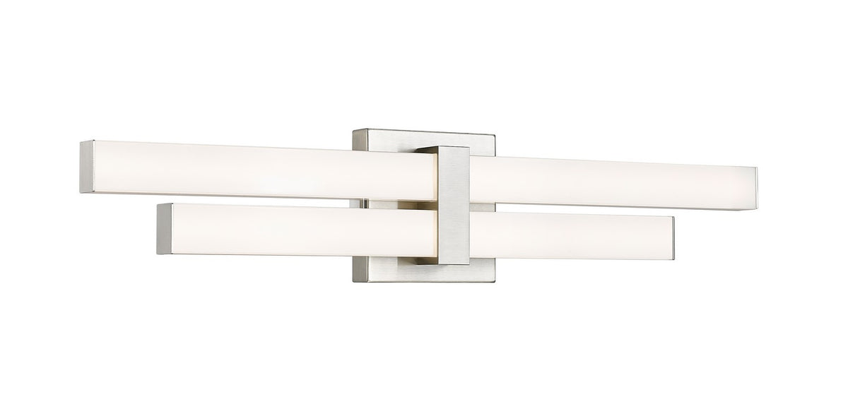 Barre d'éclairage de salle de bain Zane Nickel brossé, 25" – Z-Lite