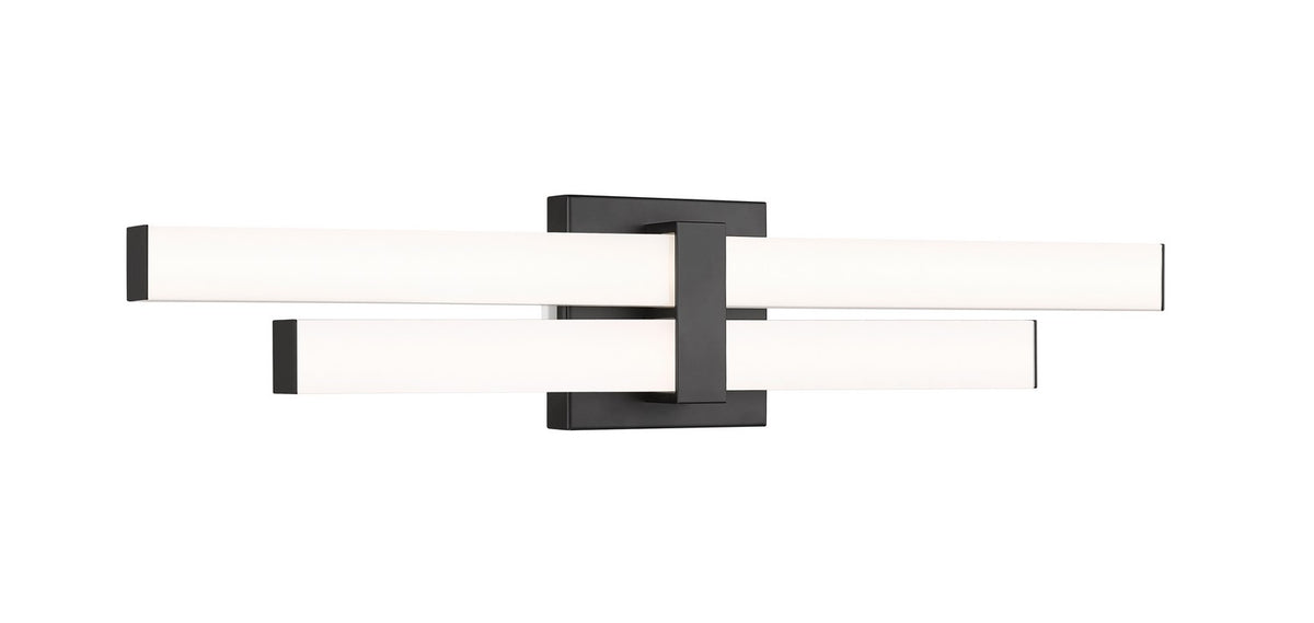 Barre d'éclairage de salle de bain Zane Noir mat, 25" – Z-Lite