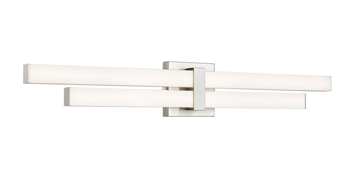 Barre d'éclairage de salle de bain Zane Nickel brossé, 32" – Z-Lite
