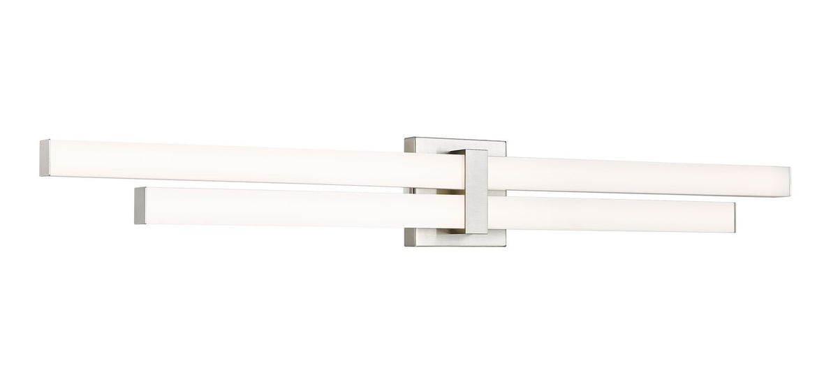 Barre d'éclairage de salle de bain Zane Nickel brossé, 40" – Z-Lite