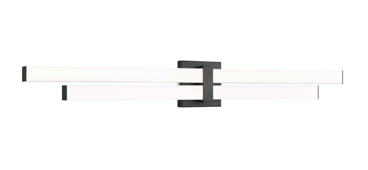Barre d'éclairage de salle de bain Zane Noir mat, 40" – Z-Lite