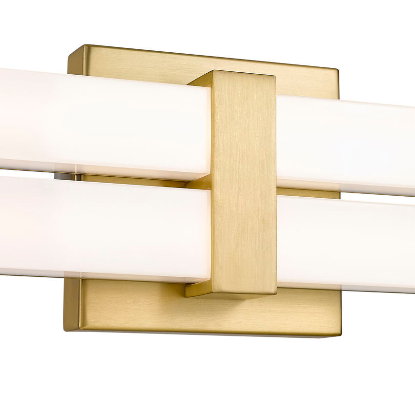 Barre d'éclairage de salle de bain Zane Or moderne, 40" – vue 2