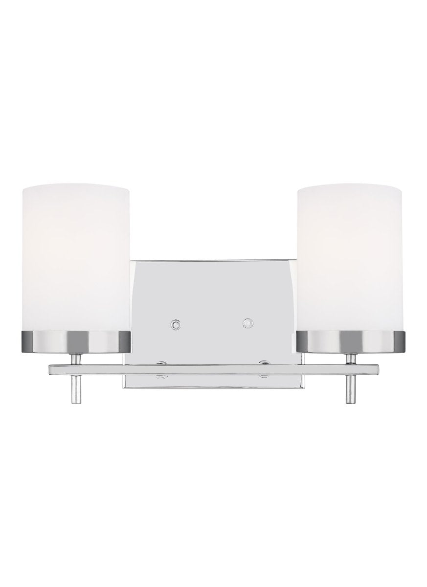 Luminaire de vanité Zire - Chrome 14" Ampoules DEL incluses by Visual Comfort Studio | Luminaires & cie