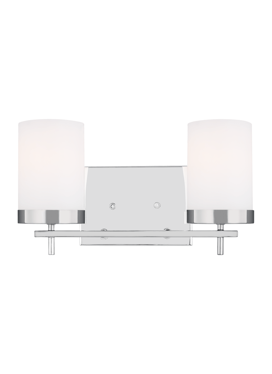 Luminaire de vanité Zire - Chrome 14" Ampoules DEL incluses by Visual Comfort Studio | Luminaires & cie