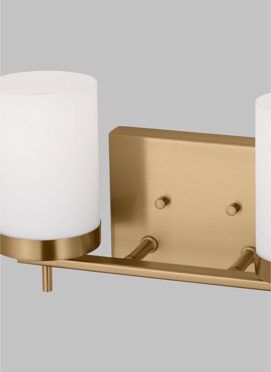 Luminaire de vanité Zire - Laiton satiné 14" Ampoules DEL incluses by Visual Comfort Studio | Luminaires & cie