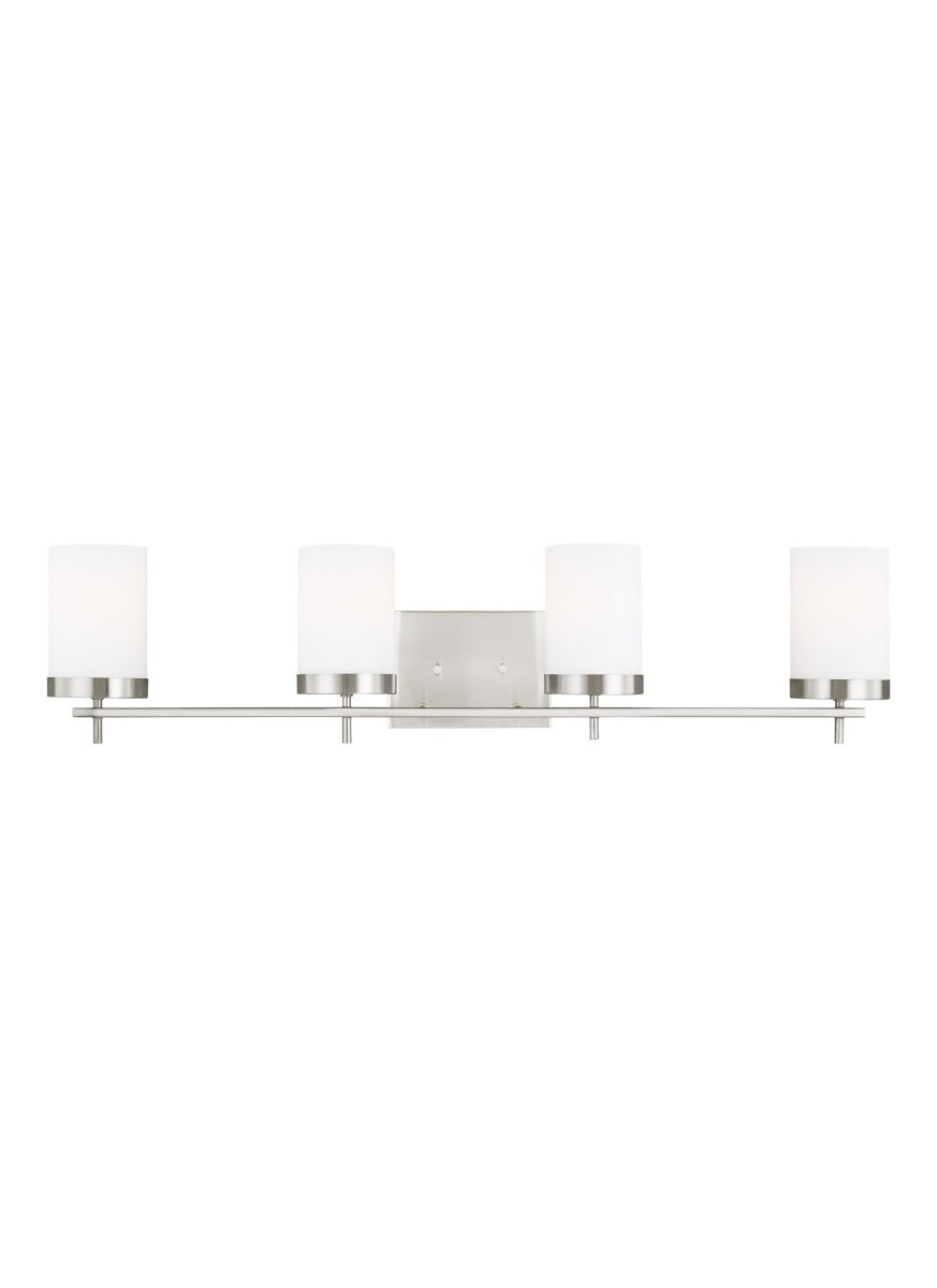Luminaire de vanité Zire - Nickel brossé 34" Ampoules DEL incluses by Visual Comfort Studio | Luminaires & cie