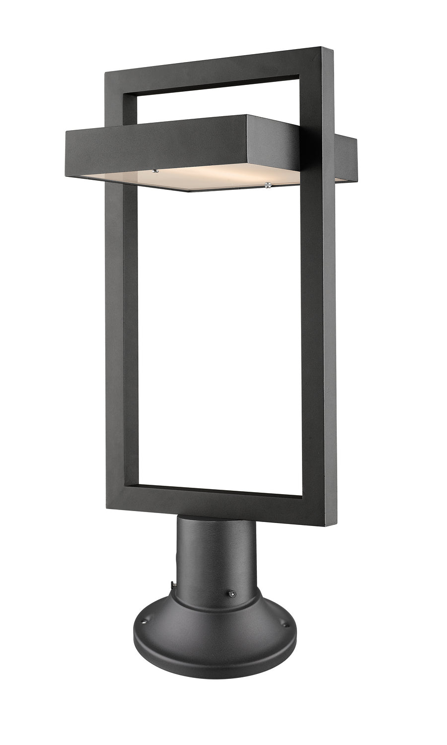 Luminaire extérieur sur socle Luttrel Rond, Noir, 23 3/4" – Z-Lite