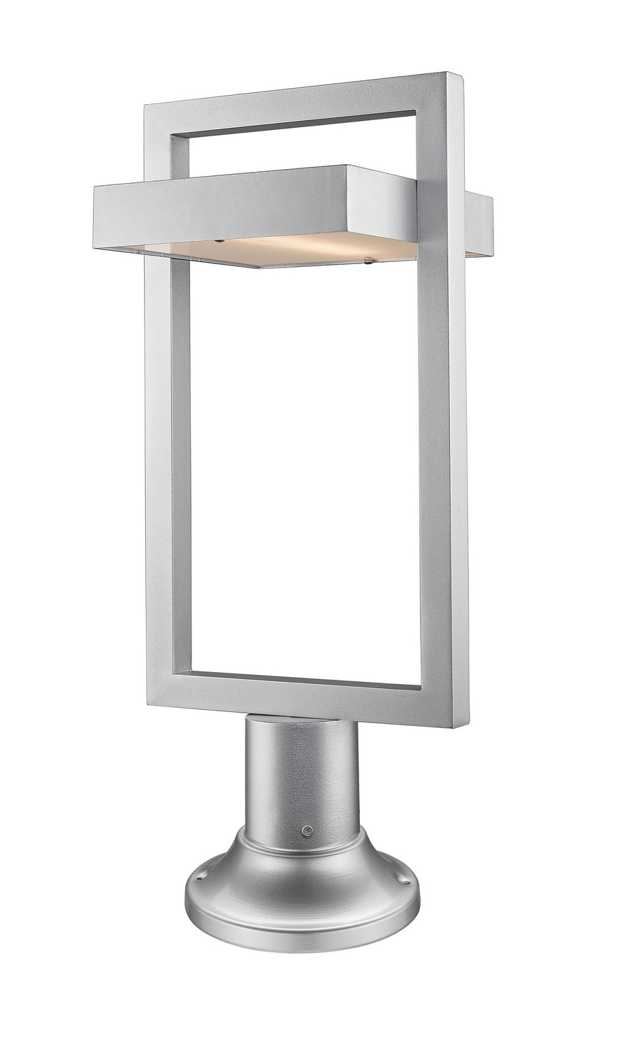 Luminaire extérieur sur socle Luttrel Rond, Argent, 23 3/4" – Z-Lite