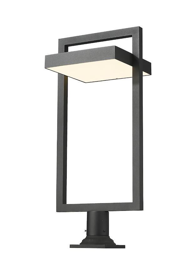 Luminaire extérieur sur socle Luttrel Carré, Noir, 32 1/2" – Z-Lite