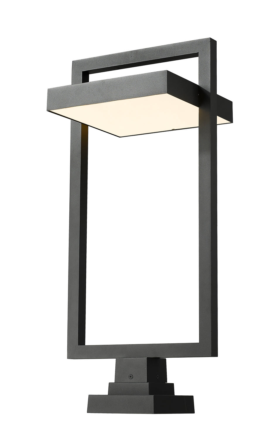 Luminaire extérieur sur socle Luttrel Carré, Noir, 31 1/2" – Z-Lite