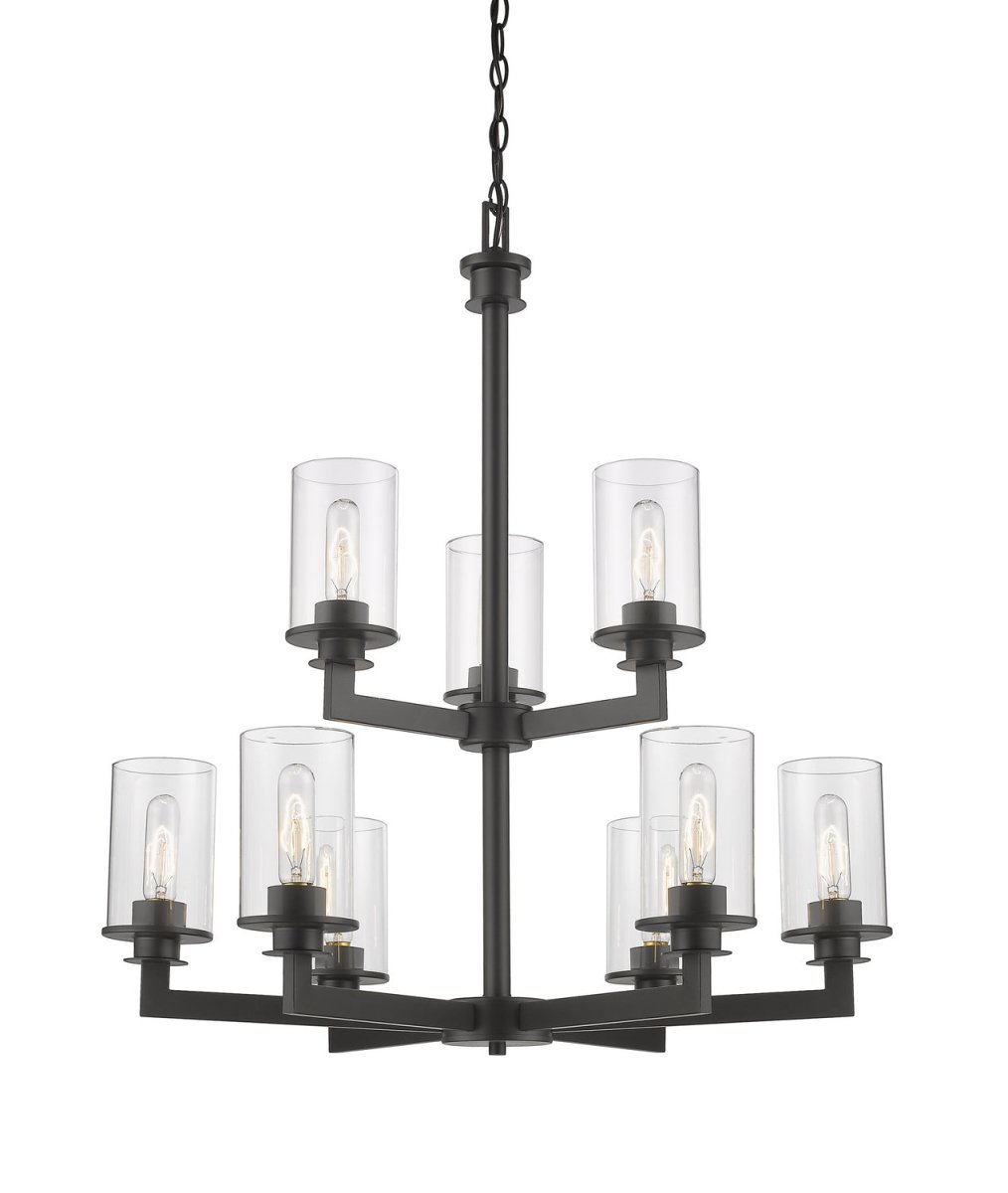 Lustre 2-étages Savannah - Bronze Transparent by Z-Lite | Luminaires & cie