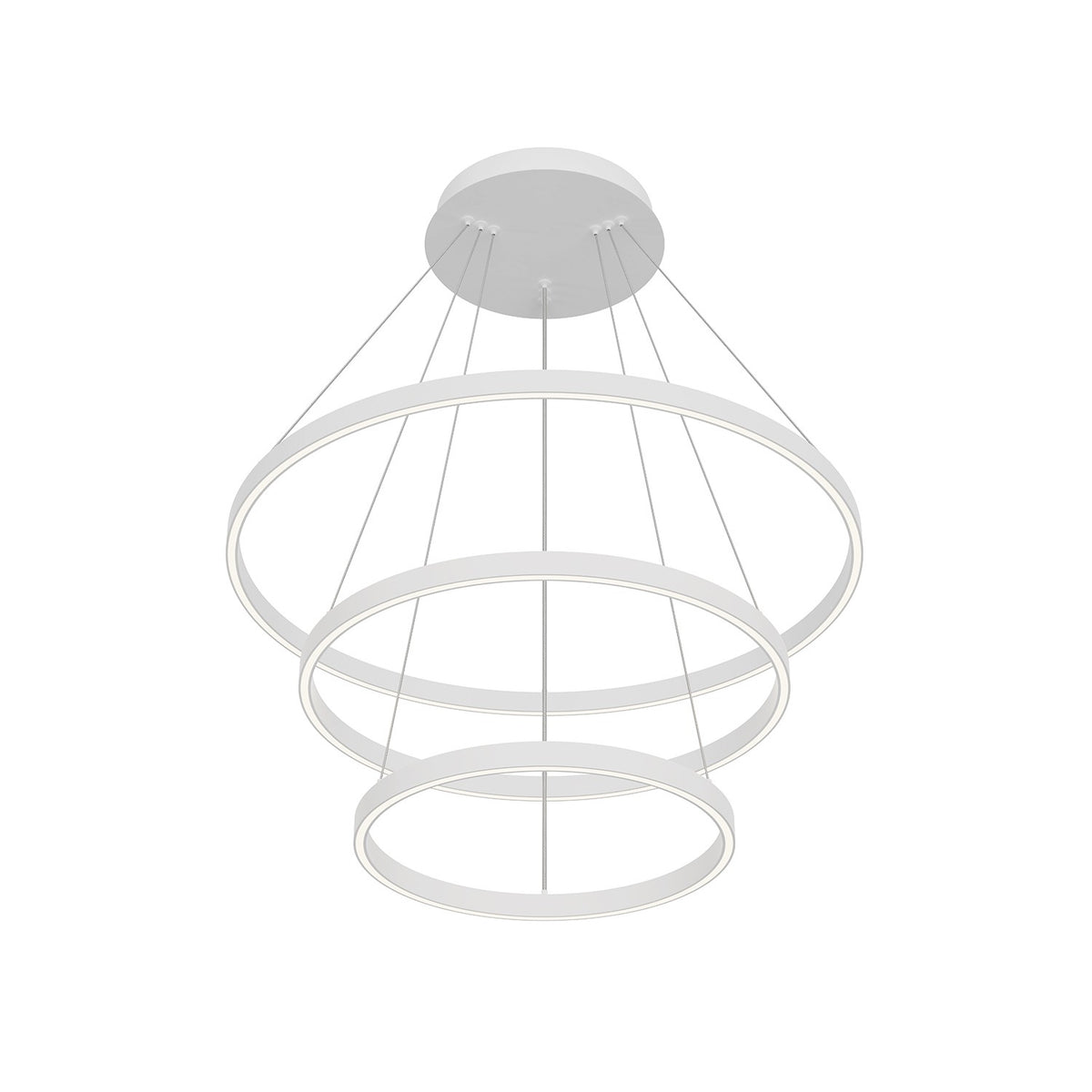 Lustre 3-étages Cerchio Blanc, 1 3/8" – Kuzco Lighting