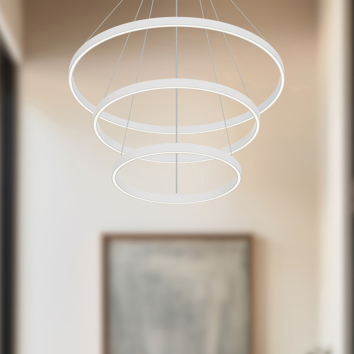 Lustre 3-étages Cerchio Blanc, 1 1/2" – vue 2