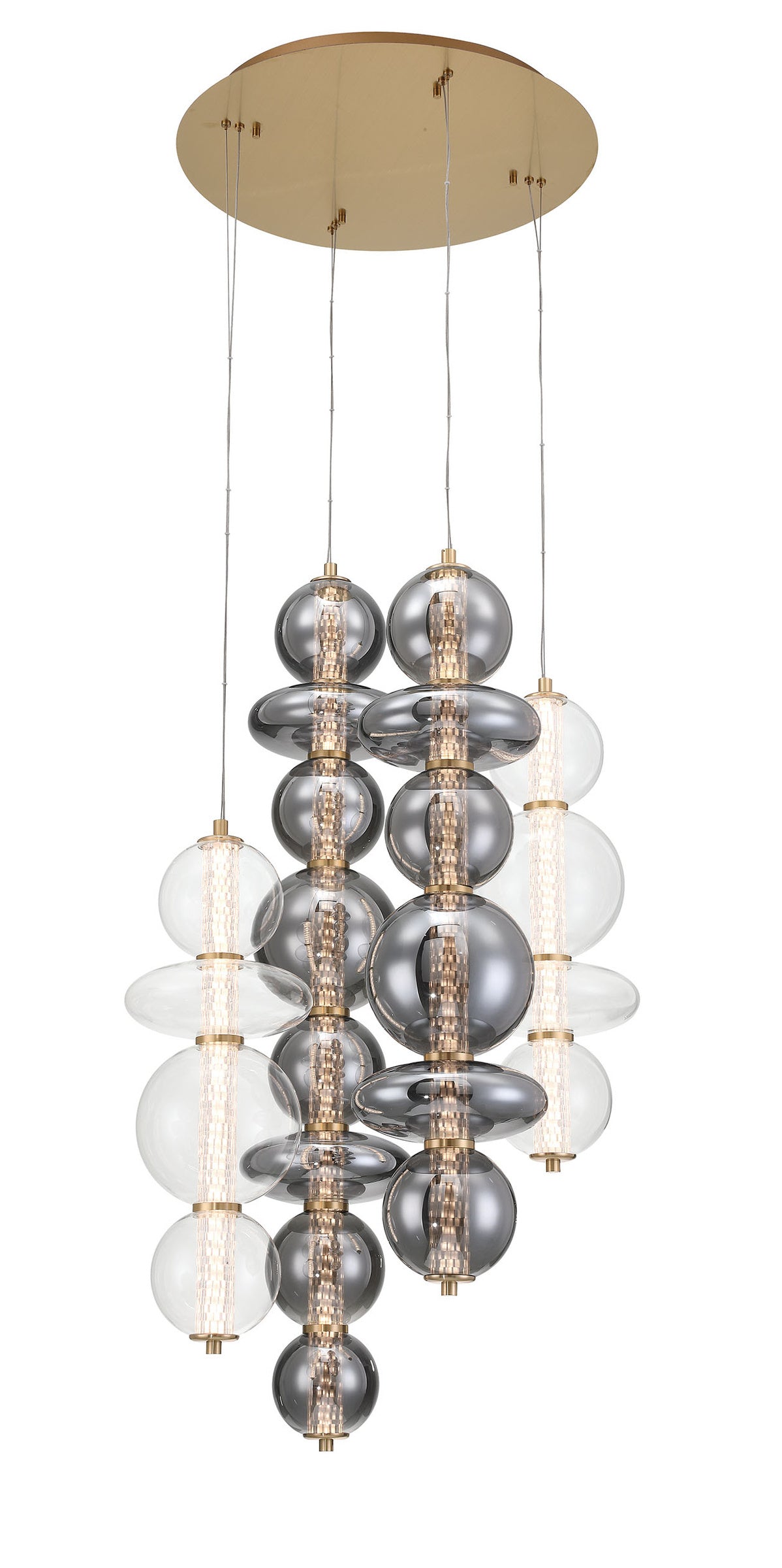 Lustre allongé Atomo Or – vue 4